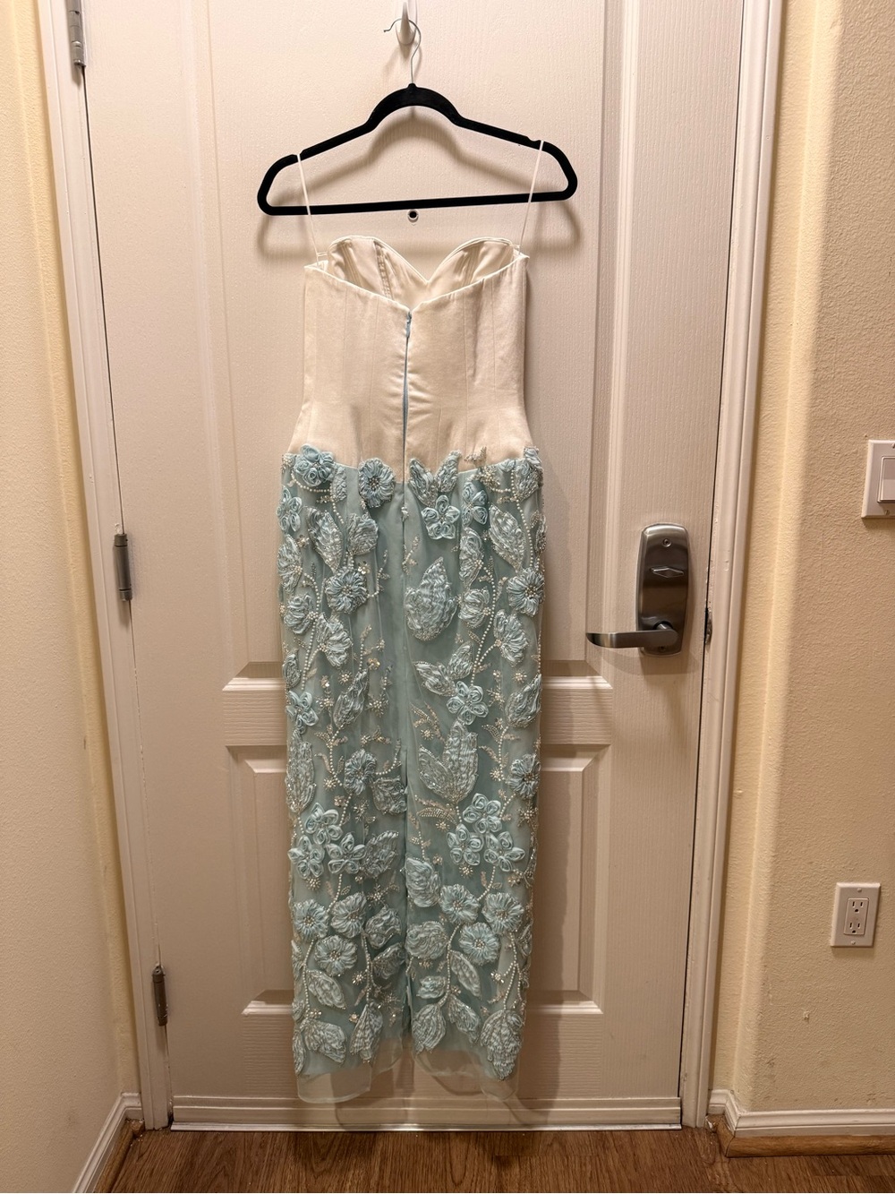 Helsi Grace Sweetheart Strapless Corset Floral Gown blue Size XS Preloved/Flaw - Picture 6 of 11